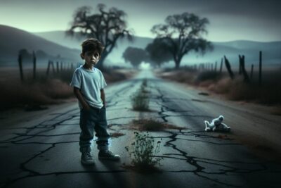 el nino de la carretera fantasma de un nino en carreteras desoladas terror miedo terrorux